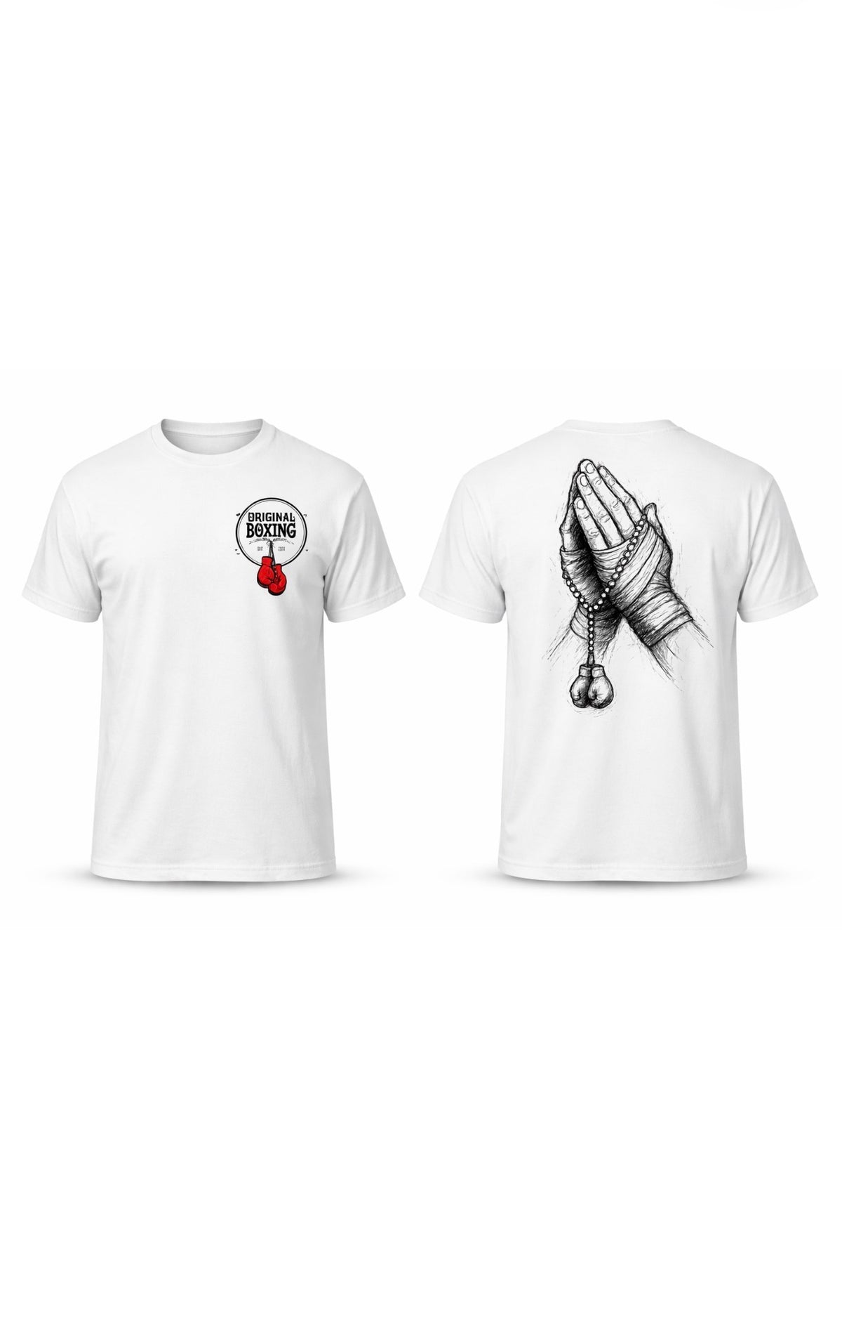 Original boxing praying hands shirt